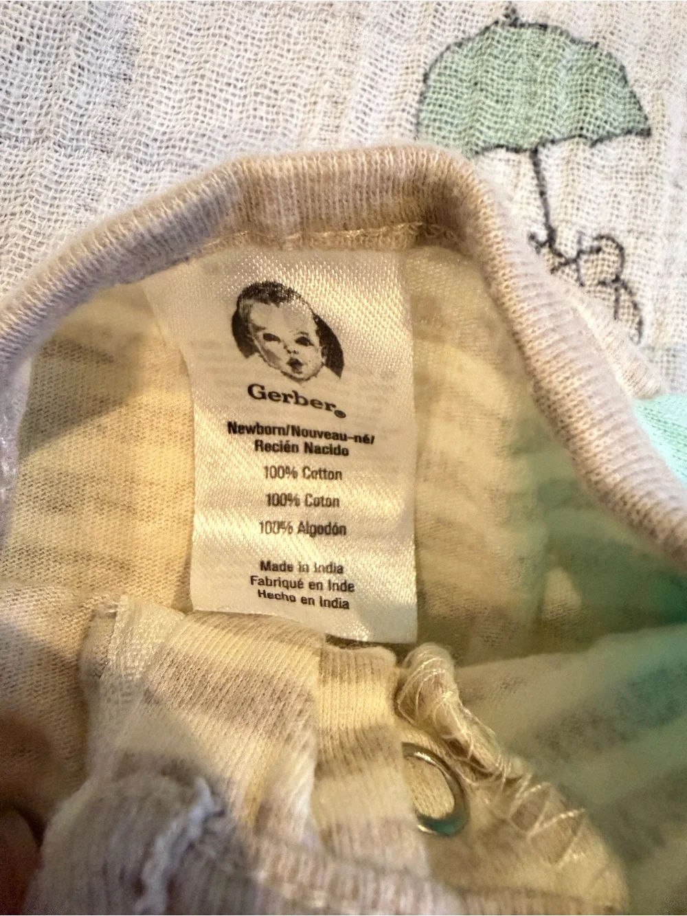 Gerber organic cotton NB bundle of 3 sleepers, gently used